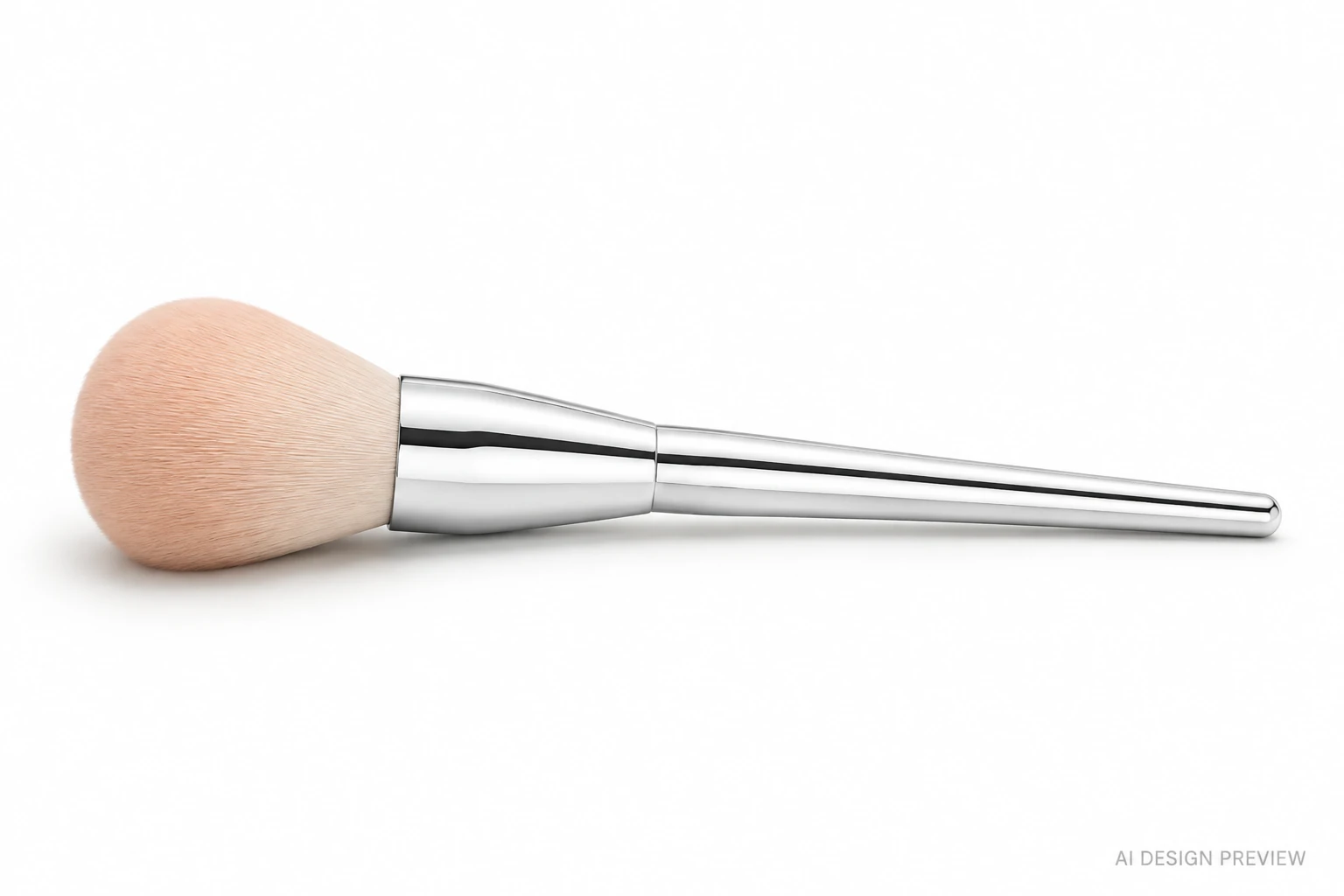 Polished silver makeup brush concept
