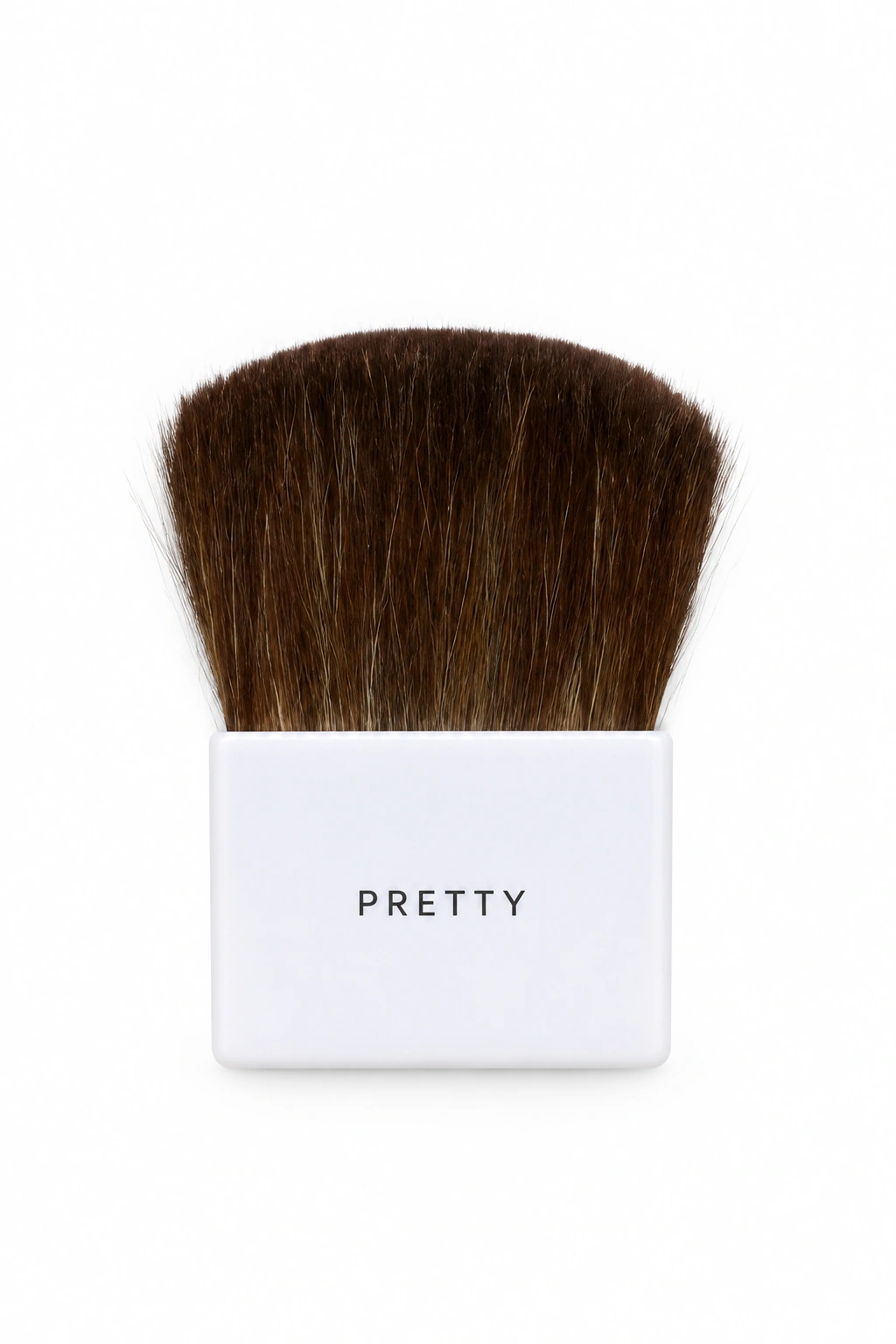 Broad brown head on a wide shallow white block, produced brush design