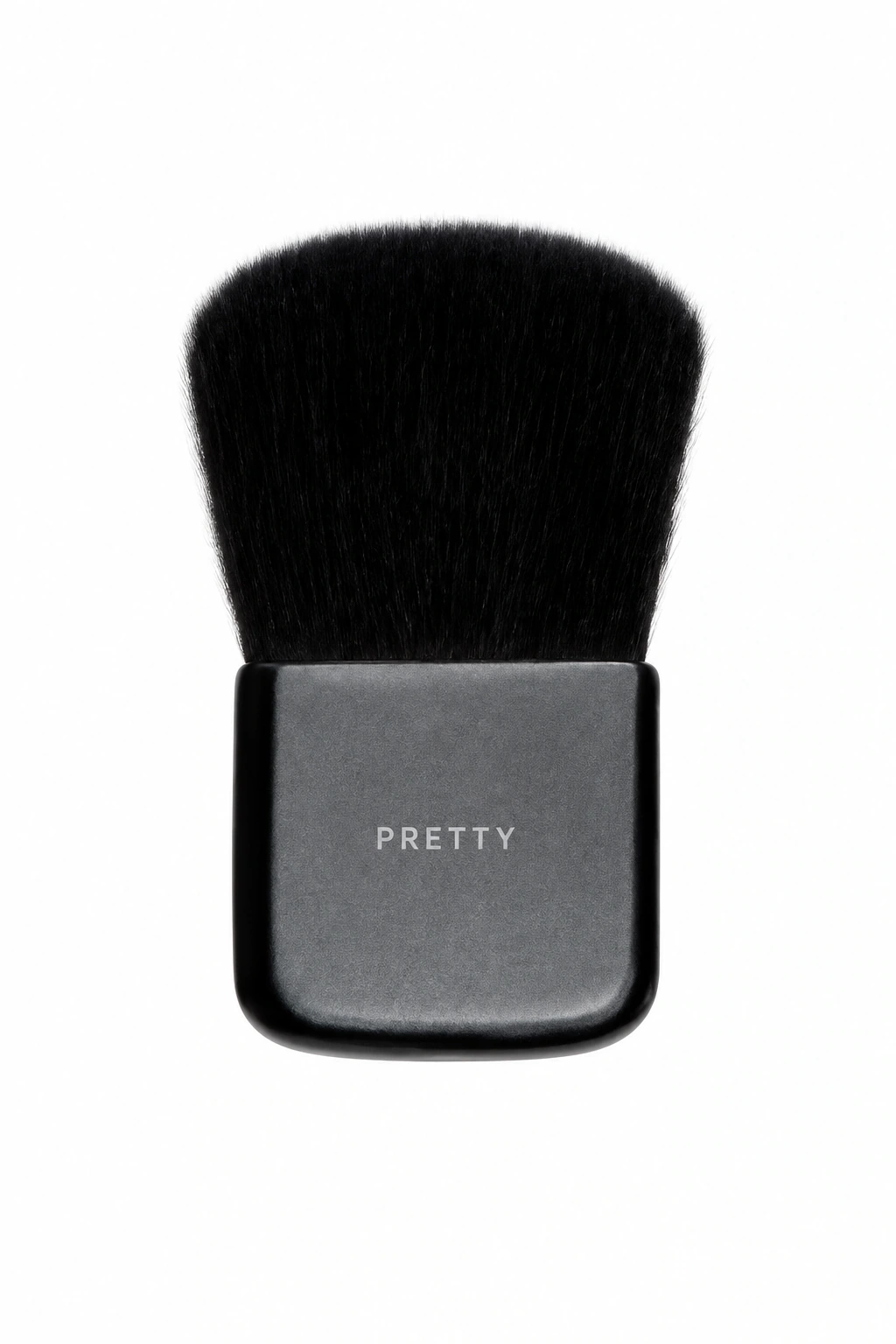 Rounded black head with a gray face and black rim, produced brush design