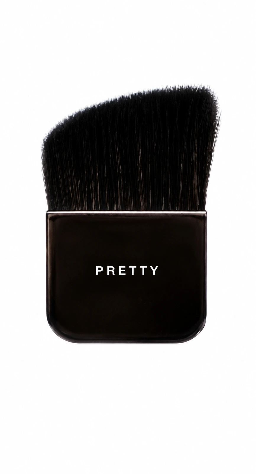 Angled black head on a short dark-brown body, produced brush design