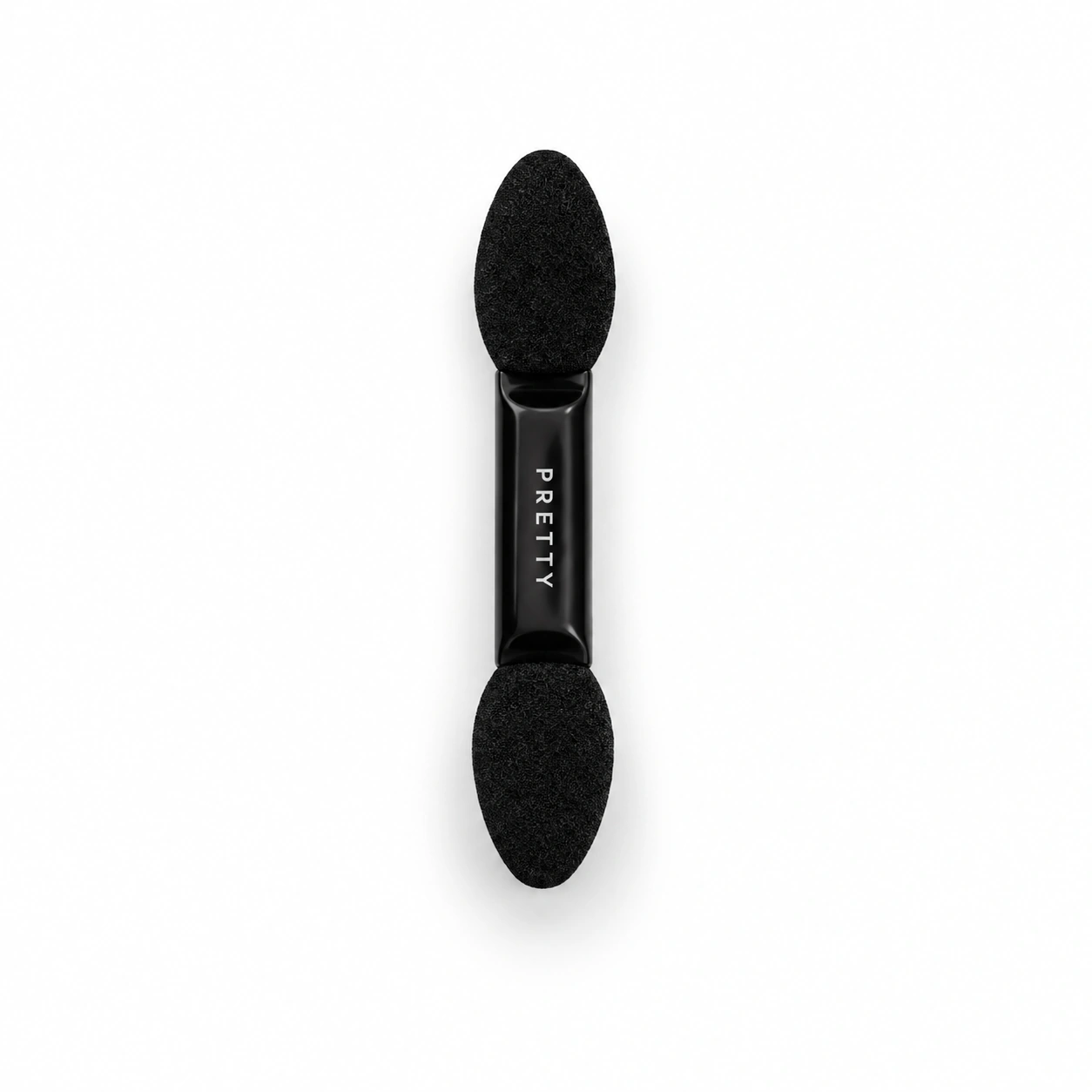 Black dual-ended oval-tip applicator with matching ends, produced brush design