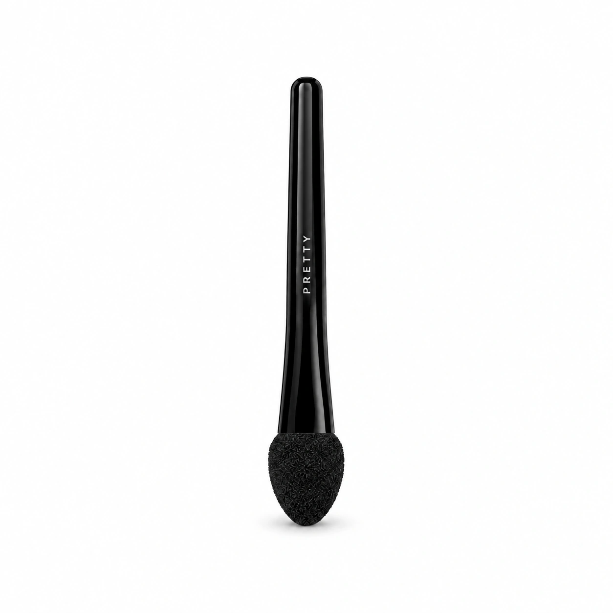 Black single-ended oval-tip applicator, produced brush design