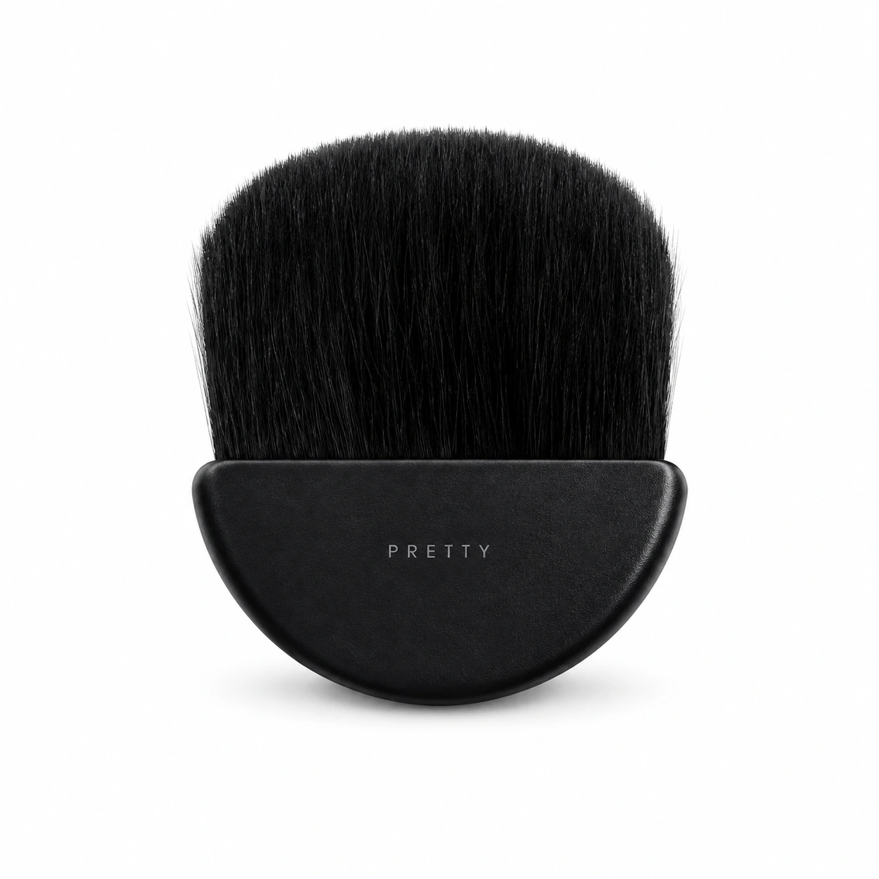 Black half-round grip with a rounded black head, produced brush design
