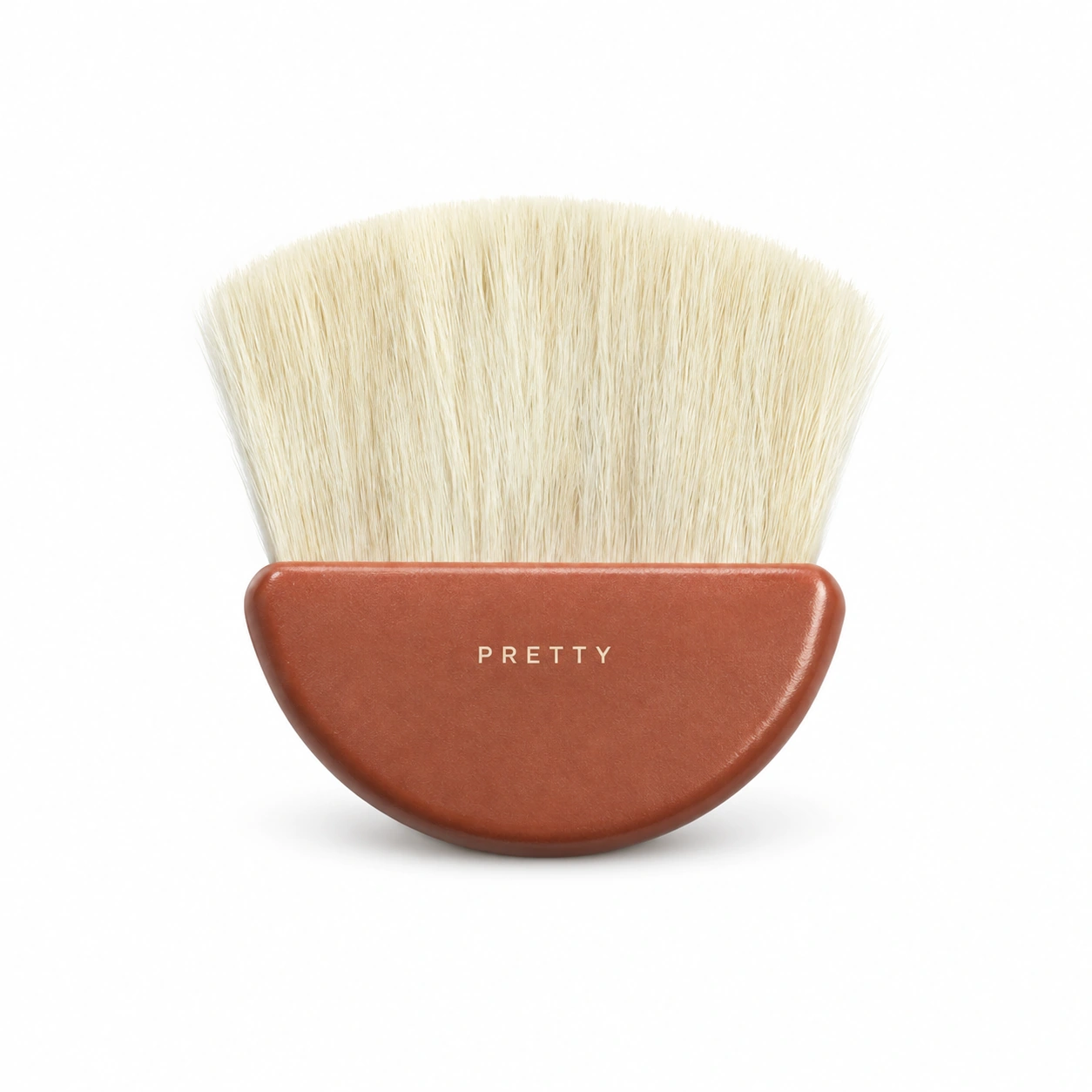 Red-brown half-round grip with a pale rounded head, produced brush design