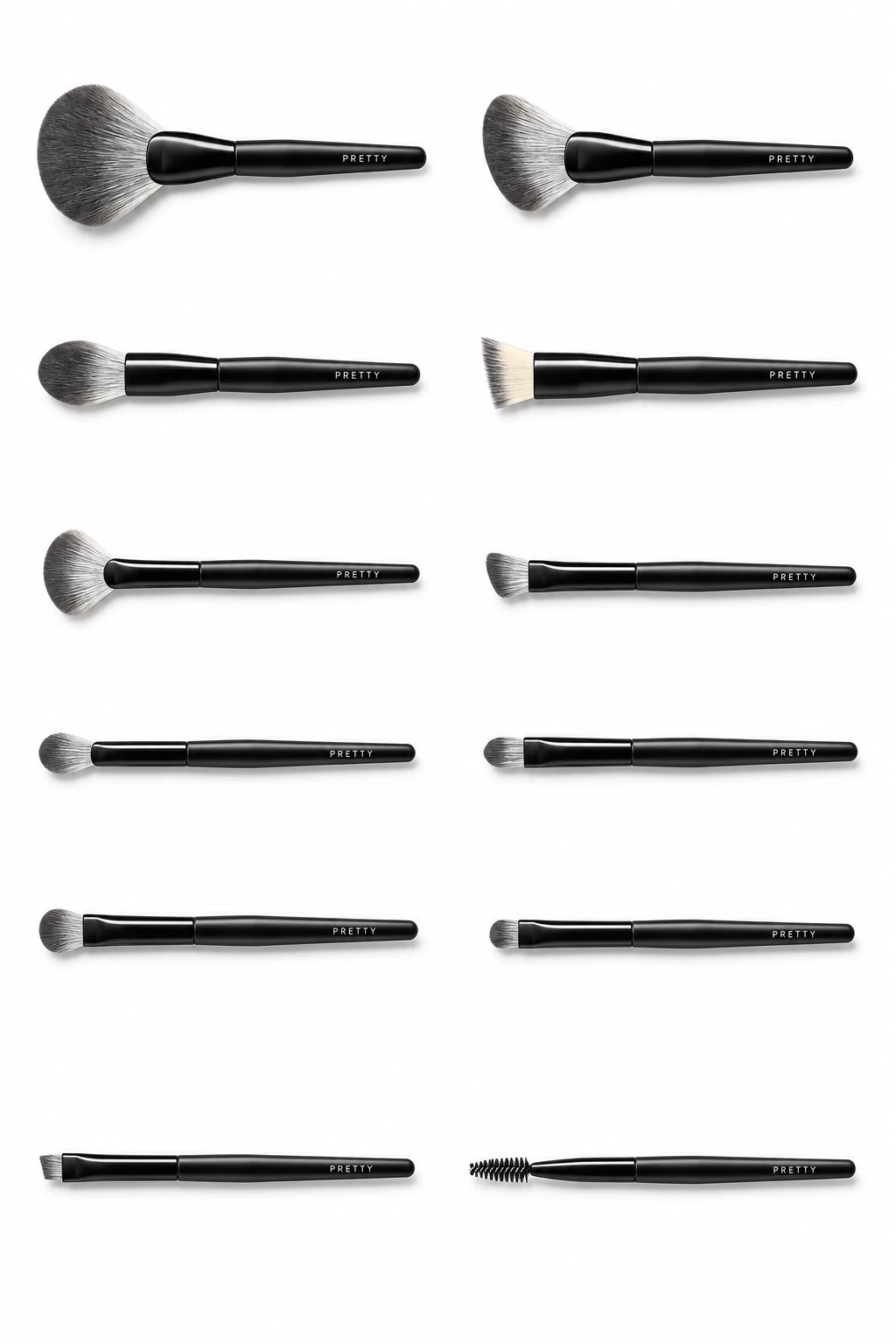 Black twelve-brush series, produced brush design