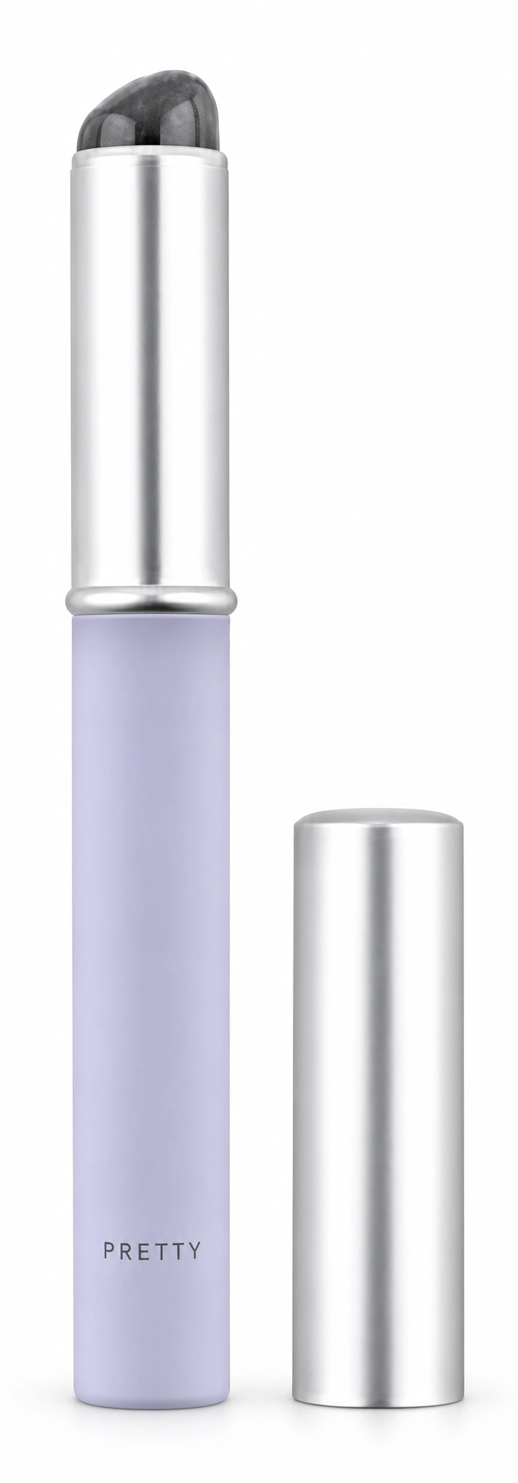 Lavender tool with a dark head and cap, produced brush design
