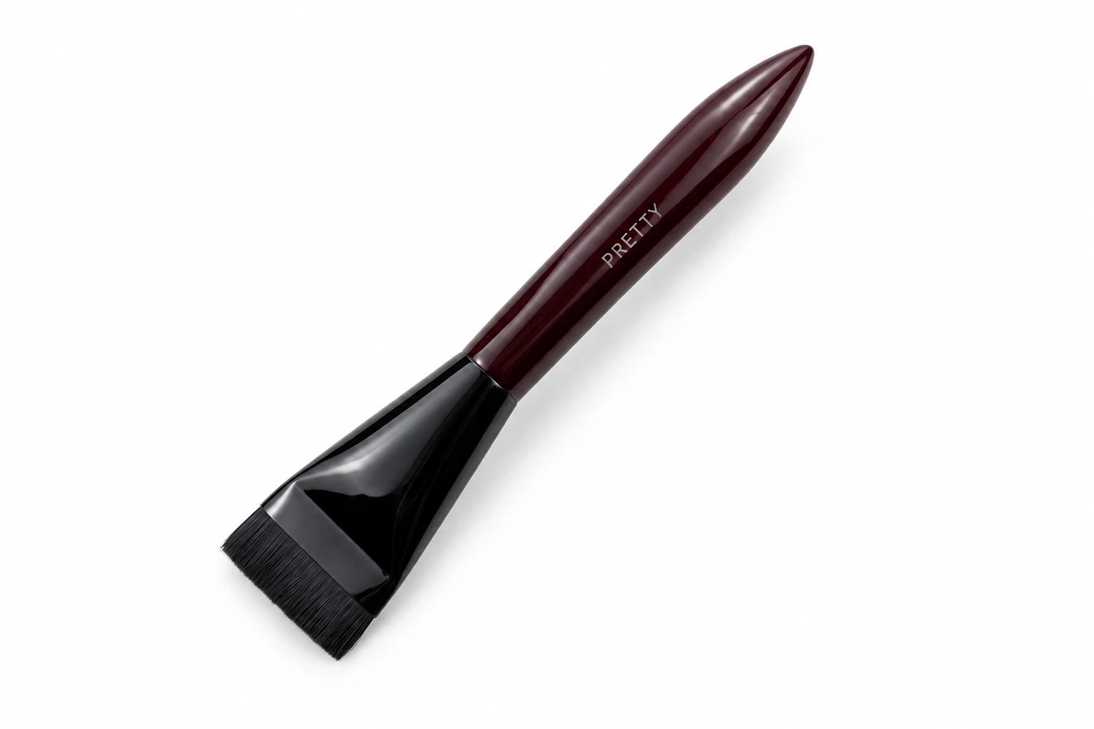 Wine-brown wide flat face brush, produced brush design