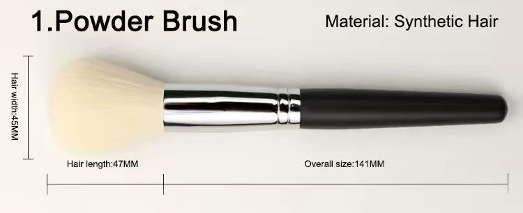 BK01 Powder brush, original dimension drawing