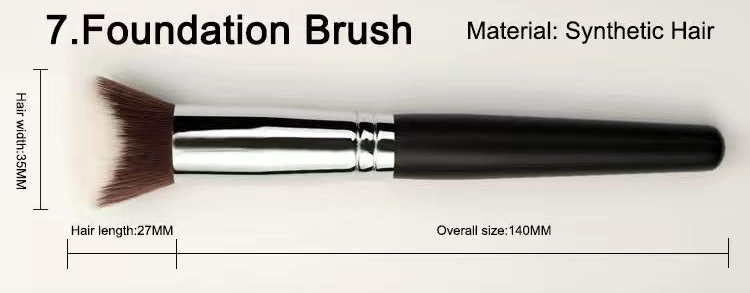 BK07 Flat foundation brush, original dimension drawing