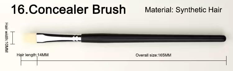 BK16 Concealer brush, original dimension drawing