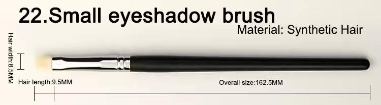 BK22 Small eyeshadow brush, original dimension drawing