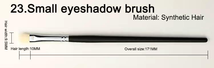 BK23 Small eyeshadow brush, original dimension drawing