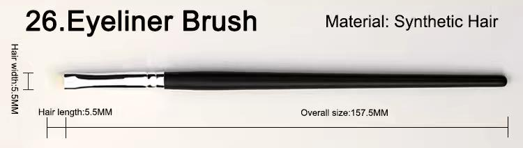 BK26 Eyeliner brush, original dimension drawing