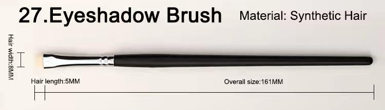 BK27 Eyeshadow brush, original dimension drawing