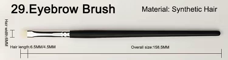 BK29 Angled eyebrow brush, original dimension drawing