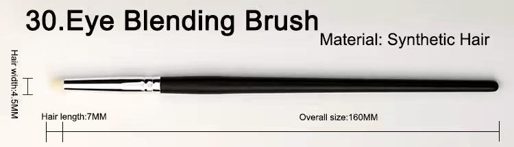 BK30 Eye blending brush, original dimension drawing