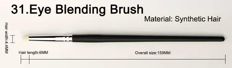BK31 Eye blending brush, original dimension drawing