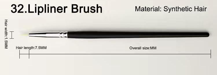 BK32 Lip liner brush, original dimension drawing