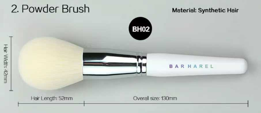 BH02 Powder brush, original dimension drawing
