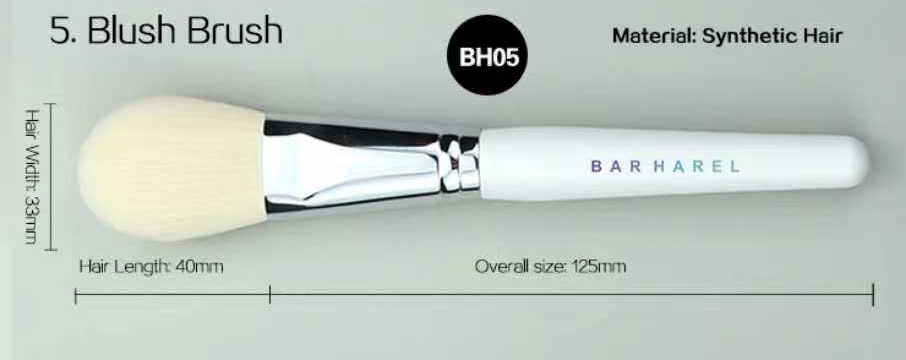 BH05 Blush brush, original dimension drawing
