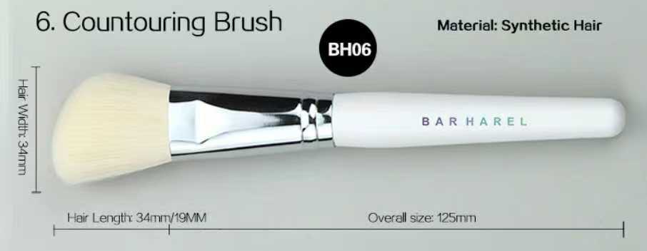 BH06 Angled contour brush, original dimension drawing