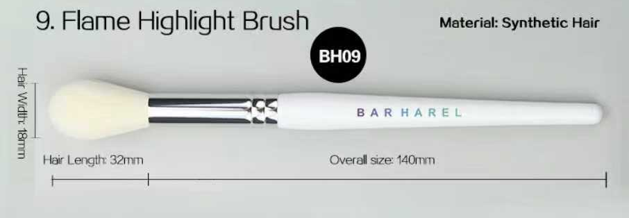 BH09 Flame highlight brush, original dimension drawing