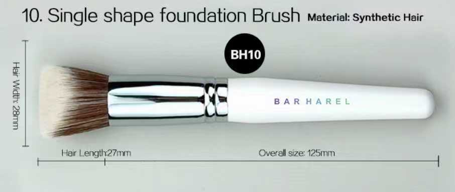 BH10 Flat foundation brush, original dimension drawing