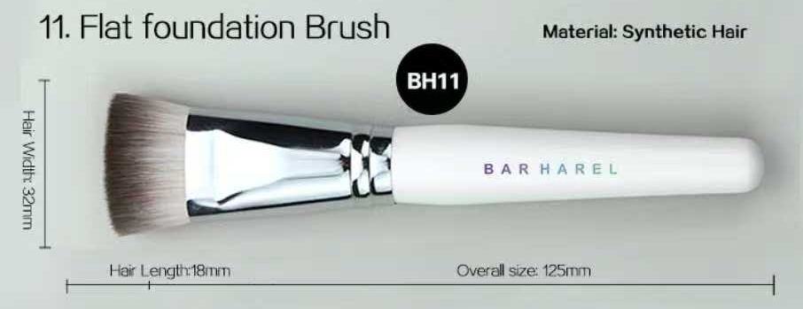 BH11 Flat foundation brush, original dimension drawing