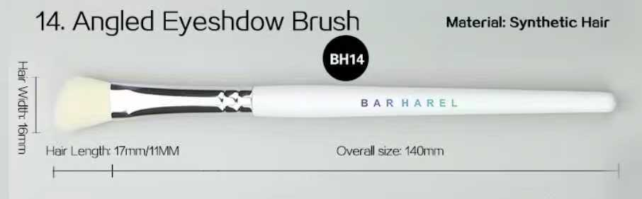 BH14 Angled eyeshadow brush, original dimension drawing