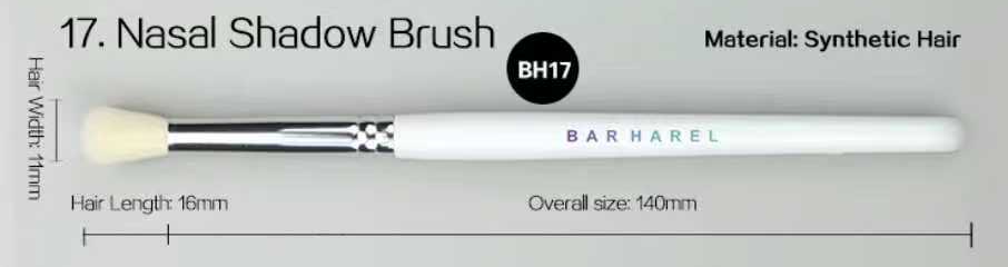 BH17 Nose contour brush, original dimension drawing