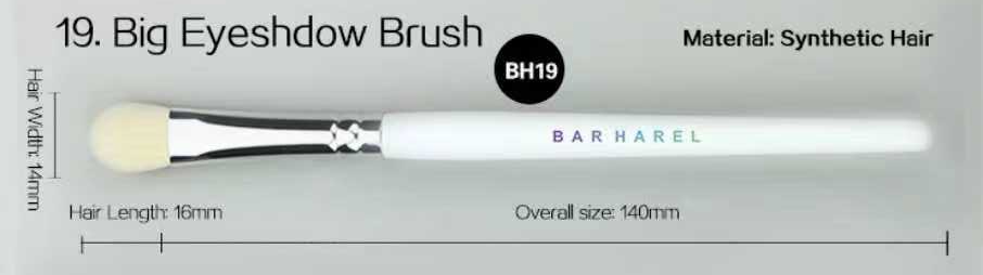 BH19 Large eyeshadow brush, original dimension drawing