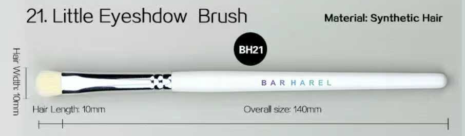 BH21 Small eyeshadow brush, original dimension drawing
