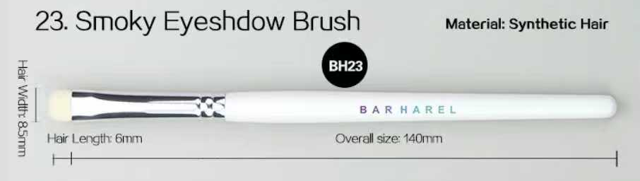 BH23 Smoky eyeshadow brush, original dimension drawing
