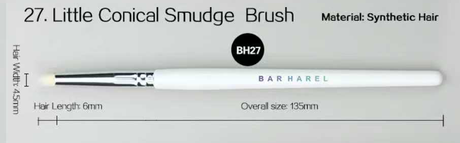 BH27 Small conical smudge brush, original dimension drawing
