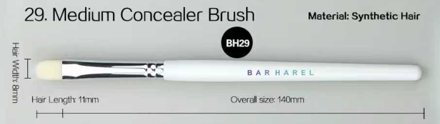 BH29 Medium concealer brush, original dimension drawing