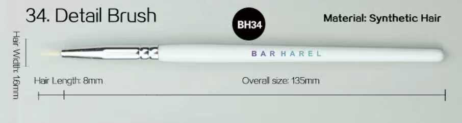 BH34 Detail brush, original dimension drawing