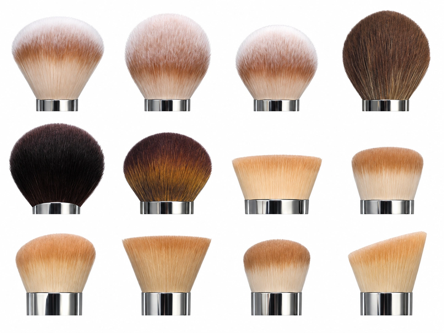 Brush head 01: flared dome — AI-redrawn shape illustration