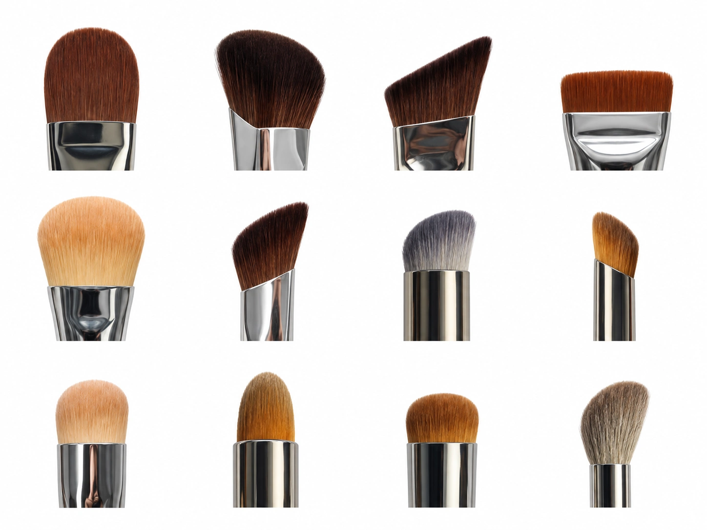 Brush head 37: narrow rounded paddle — AI-redrawn shape illustration