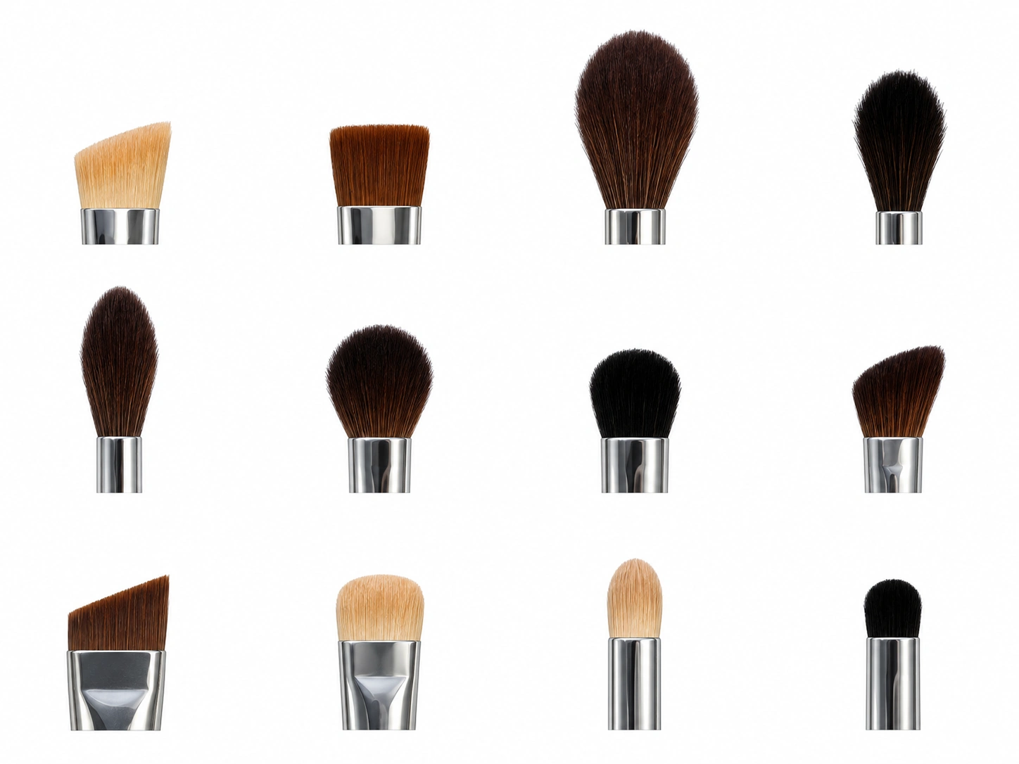 Brush head 49: short diagonal flat tip — AI-redrawn shape illustration