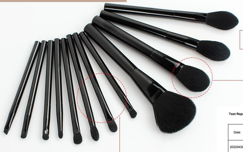 CAT-p021-set: Black brush collection with source callouts