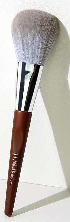 CAT-p022-single: Brown handle grey bristle face brush