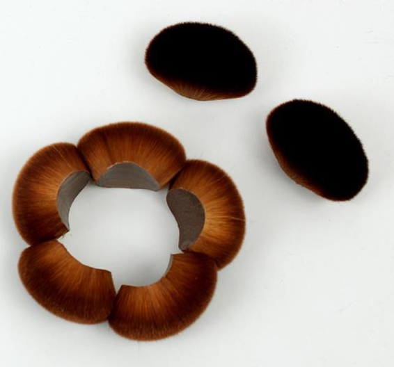 CAT-p050-brown-components: Loose brown brush-head components