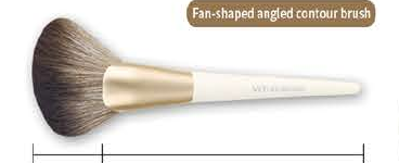 EN-p005-c02: Angled contour - White handles, gold-tone ferrules, pale brown heads