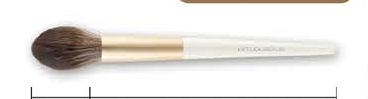EN-p005-c04: Flame blush - White handles, gold-tone ferrules, pale brown heads