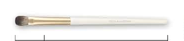 EN-p005-c08: Eyeshadow packing - White handles, gold-tone ferrules, pale brown heads
