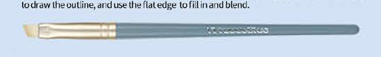EN-p006-c08: Angled brow - Blue-gray handles, gold-tone ferrules, cream heads