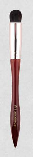 EN-p007-c04: Flat concealer - Burgundy sculpted handles, silver-tone ferrules, dark heads