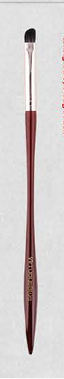 EN-p007-c09: Small flat head - Burgundy sculpted handles, silver-tone ferrules, dark heads