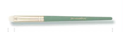 EN-p008-c09: Small eyeshadow - Mint green handles, gold-tone ferrules, cream heads