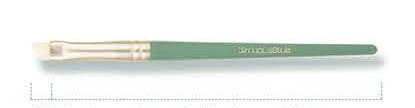 EN-p008-c10: Angled brow - Mint green handles, gold-tone ferrules, cream heads